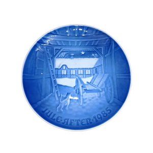 1985 Christmas Plate Jule After Bing & Grondahl Christmas Eve At The Farmhouse